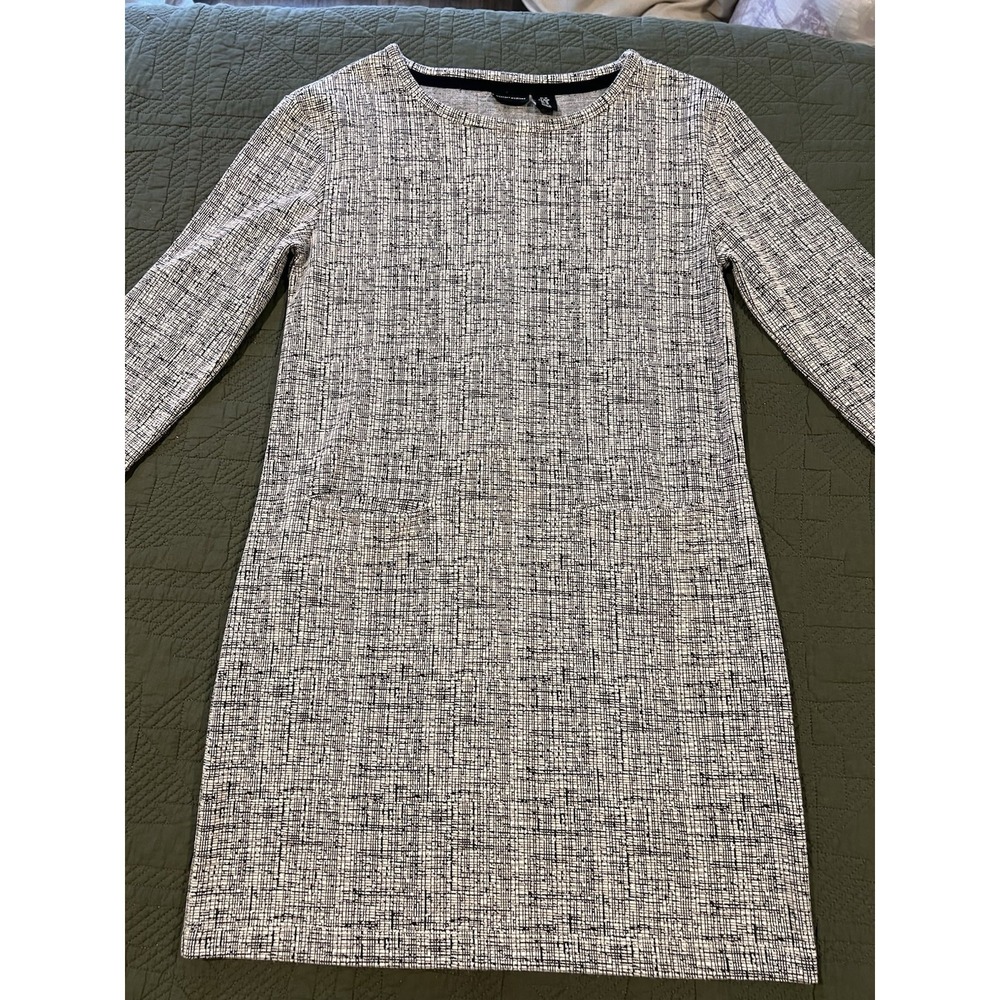 mercer and madison‎ Women's Dress Medium Black And White 3/4 Sleeve